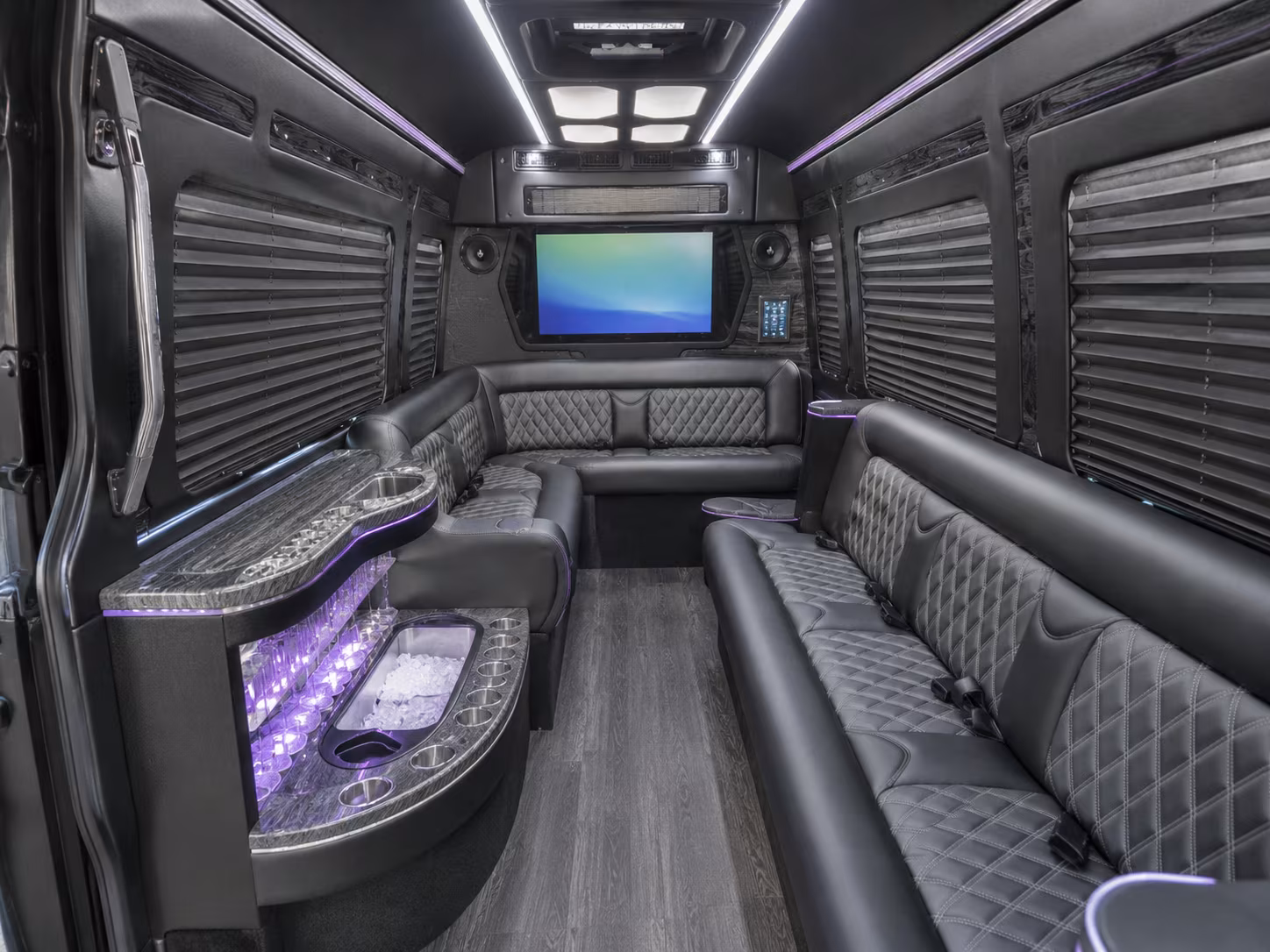 jonesboro 50 passenger party bus interior
